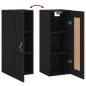 vidaXL Armario de pared madera de ingeniería negro 34,5x34x90 cm