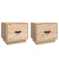 vidaXL Mesitas de noche 2 uds madera maciza de pino 40x34x35 cm vidaXL Mesitas de noche 2 uds madera maciza de pino 40x34x35 cm
