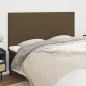 vidaXL Cabeceros 4 unidades de tela marrón oscuro 100x5x78/88 cm vidaXL Cabeceros 4 unidades de tela marrón oscuro 100x5x78/88 cm