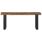 vidaXL Banco de madera maciza reciclada y acero 110 cm vidaXL Banco de madera maciza reciclada y acero 110 cm