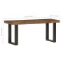 vidaXL Banco de madera maciza reciclada y acero 110 cm vidaXL Banco de madera maciza reciclada y acero 110 cm