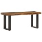 vidaXL Banco de madera maciza reciclada y acero 110 cm vidaXL Banco de madera maciza reciclada y acero 110 cm