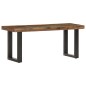 vidaXL Banco de madera maciza reciclada y acero 110 cm vidaXL Banco de madera maciza reciclada y acero 110 cm