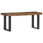 vidaXL Banco de madera maciza reciclada y acero 110 cm vidaXL Banco de madera maciza reciclada y acero 110 cm