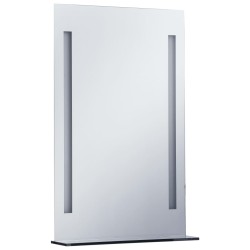 vidaXL Espejo de pared de baño con LED y estante 60x80 cm