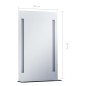 vidaXL Espejo de pared de baño con LED y estante 60x80 cm vidaXL Espejo de pared de baño con LED y estante 60x80 cm