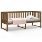 vidaXL Sofá cama de madera maciza de pino marrón miel 75x190 cm vidaXL Sofá cama de madera maciza de pino marrón miel 75x190 cm