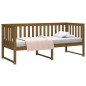 vidaXL Sofá cama de madera maciza de pino marrón miel 75x190 cm vidaXL Sofá cama de madera maciza de pino marrón miel 75x190 cm