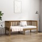 vidaXL Sofá cama de madera maciza de pino marrón miel 75x190 cm vidaXL Sofá cama de madera maciza de pino marrón miel 75x190 cm
