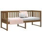 vidaXL Sofá cama de madera maciza de pino marrón miel 75x190 cm vidaXL Sofá cama de madera maciza de pino marrón miel 75x190 cm