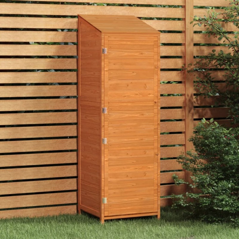 vidaXL Cobertizo de jardín madera maciza de abeto marrón 55x52x174,5cm vidaXL Cobertizo de jardín madera maciza de abeto marrón 55x52x174,5cm