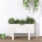 vidaXL Jardinera madera maciza de pino blanco 62x30x38 cm vidaXL Jardinera madera maciza de pino blanco 62x30x38 cm