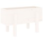 vidaXL Jardinera madera maciza de pino blanco 62x30x38 cm vidaXL Jardinera madera maciza de pino blanco 62x30x38 cm