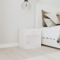 vidaXL Mesitas de noche 2 unidades con cajón blanco con brillo vidaXL Mesitas de noche 2 unidades con cajón blanco con brillo