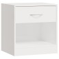 vidaXL Mesitas de noche 2 unidades con cajón blanco con brillo vidaXL Mesitas de noche 2 unidades con cajón blanco con brillo