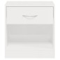 vidaXL Mesitas de noche 2 unidades con cajón blanco con brillo vidaXL Mesitas de noche 2 unidades con cajón blanco con brillo