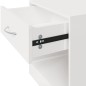 vidaXL Mesitas de noche 2 unidades con cajón blanco con brillo vidaXL Mesitas de noche 2 unidades con cajón blanco con brillo