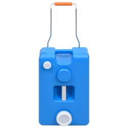 vidaXL Depósito de agua con ruedas para camping azul 25 L