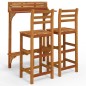 vidaXL Juego muebles de bar de balcón 3 piezas madera maciza de acacia vidaXL Juego muebles de bar de balcón 3 piezas madera maciza de acacia