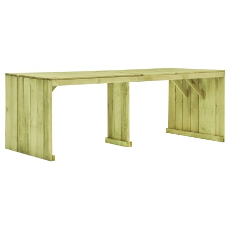 vidaXL Mesa de jardín madera de pino impregnada 220x101,5x80 cm