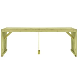 vidaXL Mesa de jardín madera de pino impregnada 220x101,5x80 cm