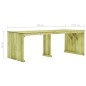 vidaXL Mesa de jardín madera de pino impregnada 220x101,5x80 cm