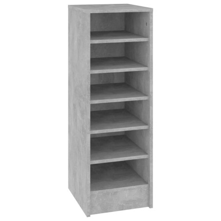 vidaXL Mueble zapatero madera contrachapada gris hormigón 31,5x35x90cm