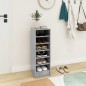 vidaXL Mueble zapatero madera contrachapada gris hormigón 31,5x35x90cm