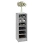 vidaXL Mueble zapatero madera contrachapada gris hormigón 31,5x35x90cm