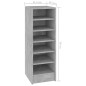 vidaXL Mueble zapatero madera contrachapada gris hormigón 31,5x35x90cm