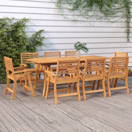 vidaXL Mesa de jardín madera maciza de acacia 200x90x75 cm