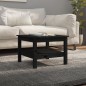 vidaXL Mesa de centro de madera maciza de pino negro 55x55x40 cm vidaXL Mesa de centro de madera maciza de pino negro 55x55x40 cm
