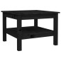 vidaXL Mesa de centro de madera maciza de pino negro 55x55x40 cm vidaXL Mesa de centro de madera maciza de pino negro 55x55x40 cm