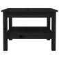vidaXL Mesa de centro de madera maciza de pino negro 55x55x40 cm vidaXL Mesa de centro de madera maciza de pino negro 55x55x40 cm