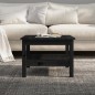 vidaXL Mesa de centro de madera maciza de pino negro 55x55x40 cm vidaXL Mesa de centro de madera maciza de pino negro 55x55x40 cm