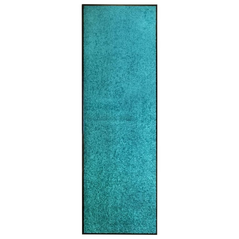 vidaXL Felpudo lavable azul cian 60x180 cm vidaXL Felpudo lavable azul cian 60x180 cm