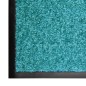 vidaXL Felpudo lavable azul cian 60x180 cm vidaXL Felpudo lavable azul cian 60x180 cm
