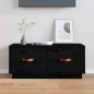 vidaXL Mueble de TV de madera maciza de pino negro 80x34x35 cm vidaXL Mueble de TV de madera maciza de pino negro 80x34x35 cm