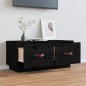 vidaXL Mueble de TV de madera maciza de pino negro 80x34x35 cm vidaXL Mueble de TV de madera maciza de pino negro 80x34x35 cm