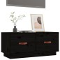 vidaXL Mueble de TV de madera maciza de pino negro 80x34x35 cm vidaXL Mueble de TV de madera maciza de pino negro 80x34x35 cm