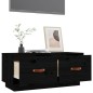 vidaXL Mueble de TV de madera maciza de pino negro 80x34x35 cm vidaXL Mueble de TV de madera maciza de pino negro 80x34x35 cm