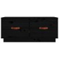 vidaXL Mueble de TV de madera maciza de pino negro 80x34x35 cm vidaXL Mueble de TV de madera maciza de pino negro 80x34x35 cm