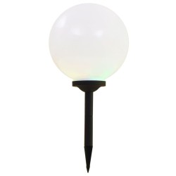 vidaXL Lámparas solares esféricas de exterior 2 uds LED RGB 30 cm