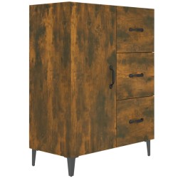 vidaXL Aparador de madera de ingeniería roble ahumado 69,5x34x90 cm
