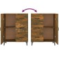 vidaXL Aparador de madera de ingeniería roble ahumado 69,5x34x90 cm vidaXL Aparador de madera de ingeniería roble ahumado 69,5x34x90 cm