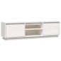 vidaXL Mueble de TV madera maciza de pino blanco 140x35x40 cm vidaXL Mueble de TV madera maciza de pino blanco 140x35x40 cm