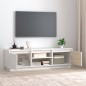 vidaXL Mueble de TV madera maciza de pino blanco 140x35x40 cm vidaXL Mueble de TV madera maciza de pino blanco 140x35x40 cm