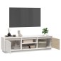vidaXL Mueble de TV madera maciza de pino blanco 140x35x40 cm vidaXL Mueble de TV madera maciza de pino blanco 140x35x40 cm
