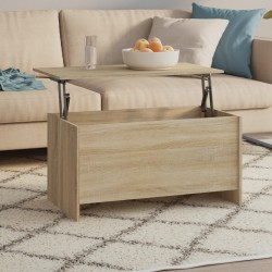 vidaXL Mesa de centro madera contrachapada Sonoma 102x55,5x52,5 cm