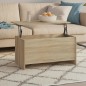 vidaXL Mesa de centro madera contrachapada Sonoma 102x55,5x52,5 cm vidaXL Mesa de centro madera contrachapada Sonoma 102x55,5x52,5 cm